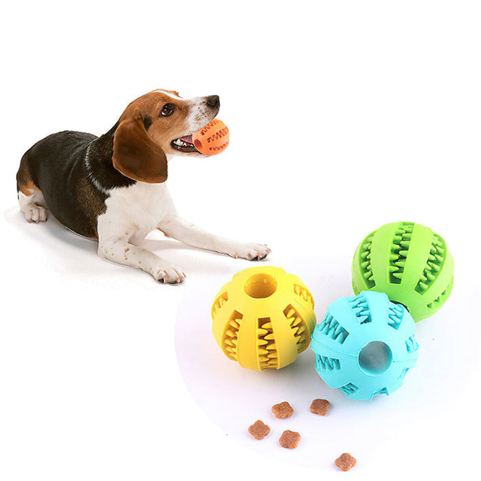 1pc Interactive Rubber Chew Toy for Small Dogs: Durable & Tooth-Cleaning Ball for Puppy Playtime