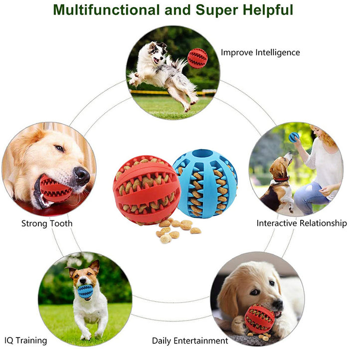 1pc Interactive Rubber Chew Toy for Small Dogs: Durable & Tooth-Cleaning Ball for Puppy Playtime
