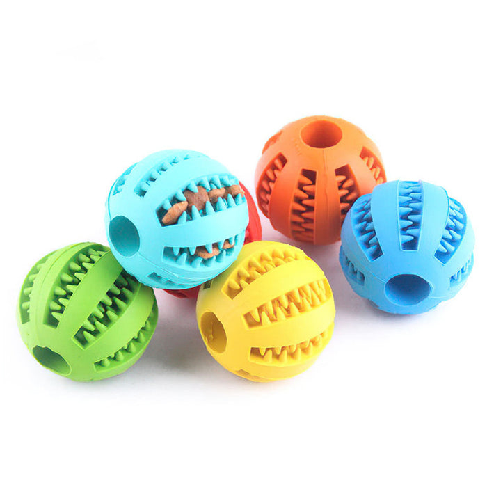 1pc Interactive Rubber Chew Toy for Small Dogs: Durable & Tooth-Cleaning Ball for Puppy Playtime