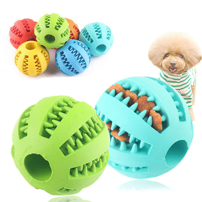 1pc Interactive Rubber Chew Toy for Small Dogs: Durable & Tooth-Cleaning Ball for Puppy Playtime