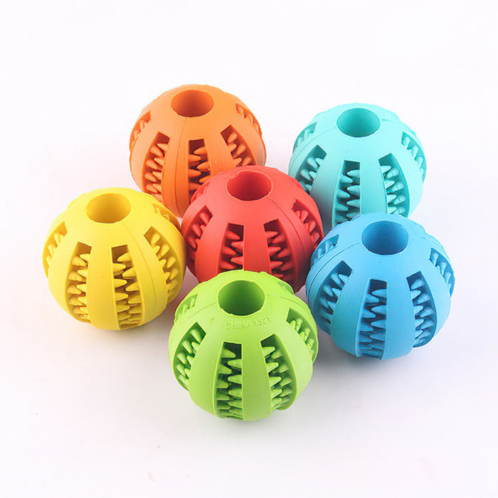1pc Interactive Rubber Chew Toy for Small Dogs: Durable & Tooth-Cleaning Ball for Puppy Playtime