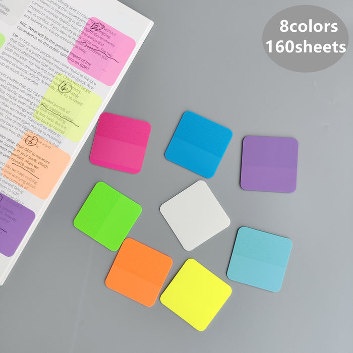 8 Packs 160 Sheets Transparent Sticky Notes Scrapes Stickers Note Pads Paper Clear Notepad School Stationery Office Supplies