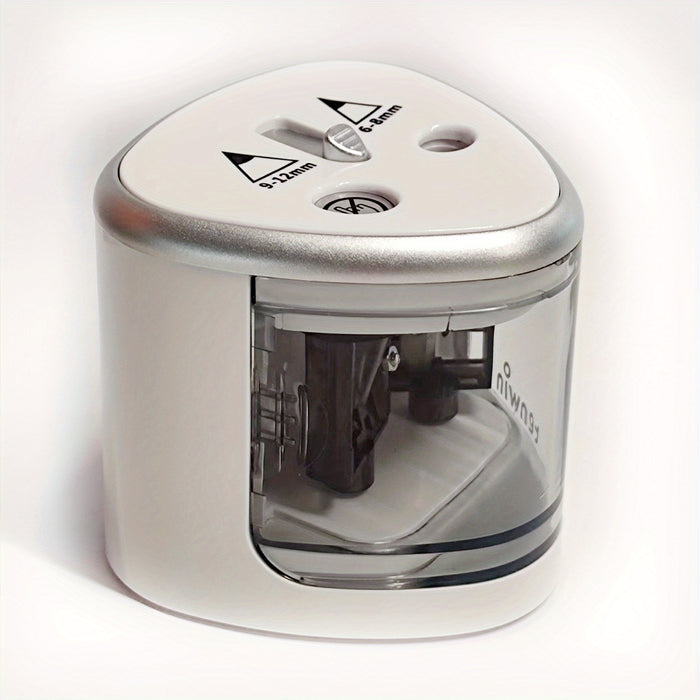 Electric Pencil Sharpener, Thick And Thin Dual-hole Semi-automatic Pencil Sharpener For Students, Powerful Two-hole Pen Turner