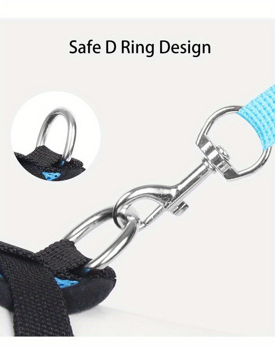 Dog Harnesses Leash, Mesh Cloth Pet Collars, Puppy Breathable Reflective Lead Dog Rope, Adjustable Pet Supplies Christmas Gift