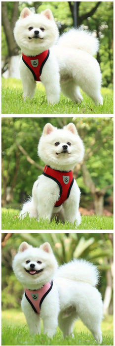 Dog Harnesses Leash, Mesh Cloth Pet Collars, Puppy Breathable Reflective Lead Dog Rope, Adjustable Pet Supplies Christmas Gift