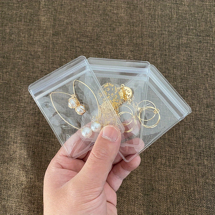 20pcs Mini Clear Jewelry Pouches - Portable Storage Bags for Rings, Earrings & Necklaces