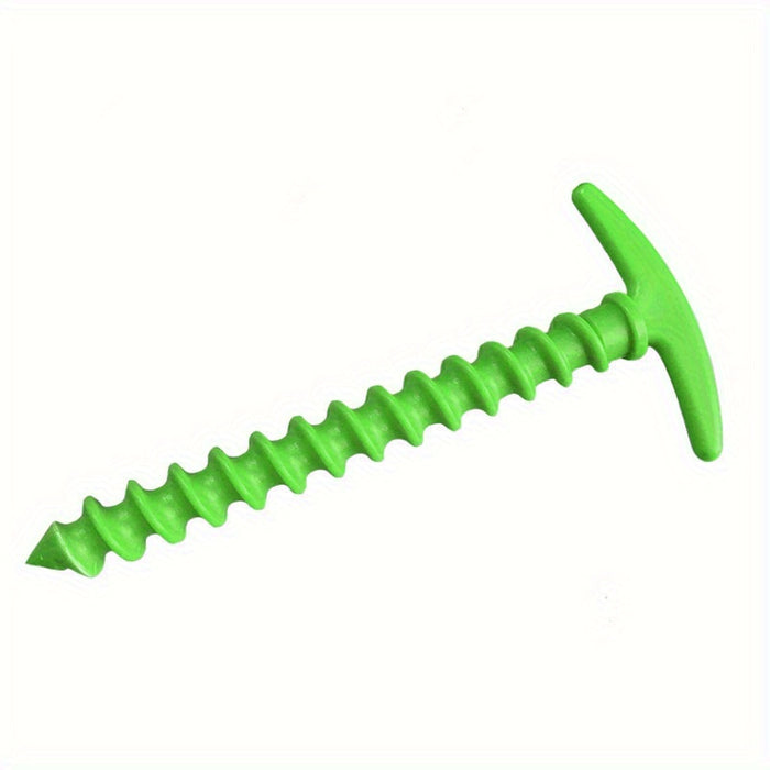 10pcs 10 Pack Windproof Ground Stakes for Camping Tents, Spiral Nails, Red, Black, Green