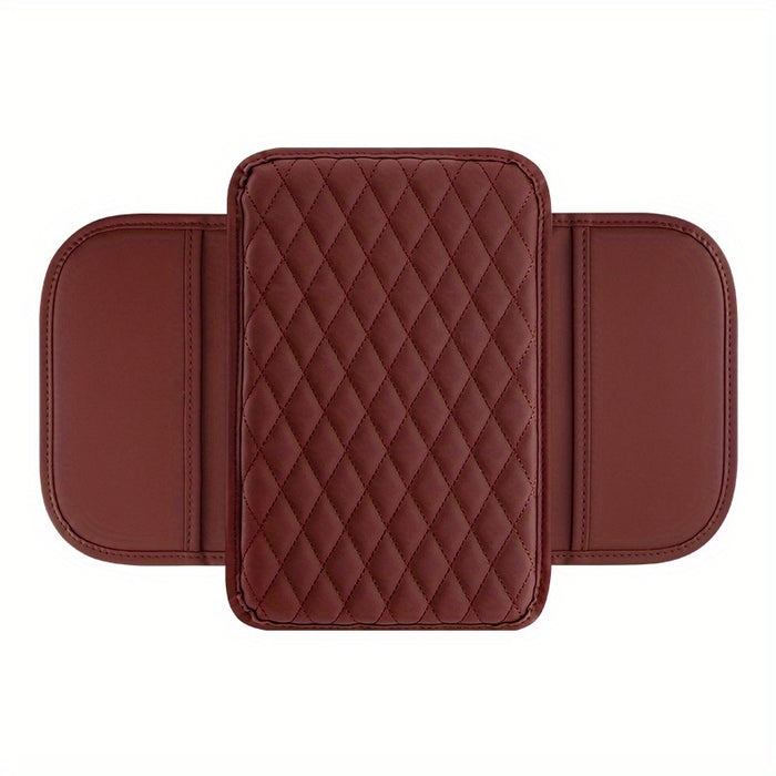 1pc Car Armrest Box Heightening Pad With Side Storage Bag, Car Armrest Box Cushion With Storage Pocket, Car Interior Decoration Accessories, Universal For Four Seasons