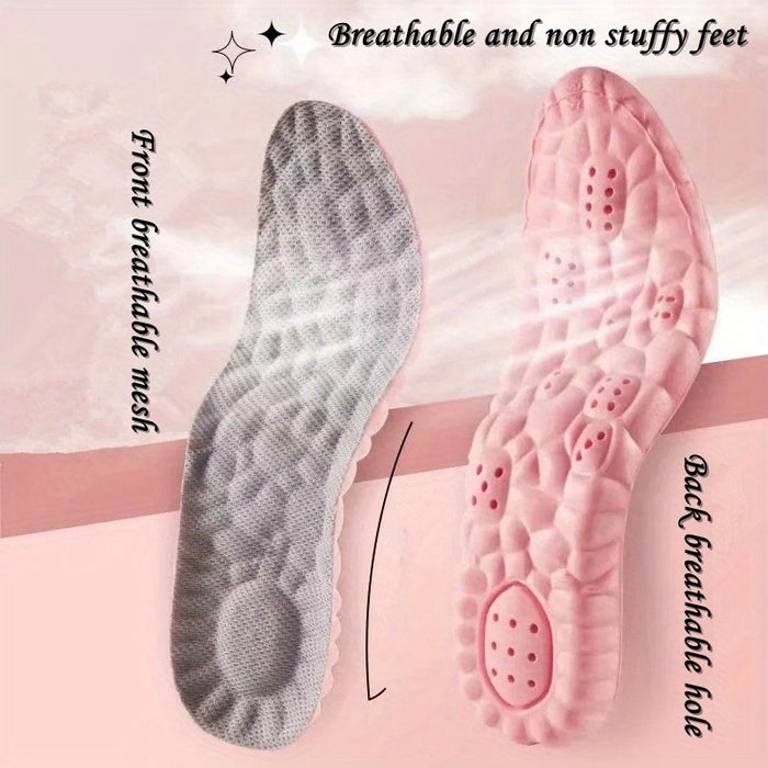 1pair Women's Comfort Insoles: Breathable, Customizable, Sweat-Absorbent Inserts for Sports & Casual Shoes (Sizes 35-45)