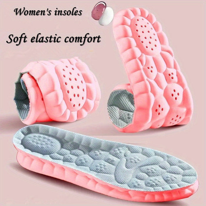 1pair Women's Comfort Insoles: Breathable, Customizable, Sweat-Absorbent Inserts for Sports & Casual Shoes (Sizes 35-45)