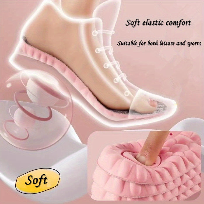 1pair Women's Comfort Insoles: Breathable, Customizable, Sweat-Absorbent Inserts for Sports & Casual Shoes (Sizes 35-45)