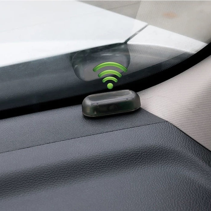 1pc Solar Powered Anti-Theft Car Light, USB Rechargeable LED Motion Sensor Interior Decoration, 5V Non-Waterproof, 50mAh Lithium Polymer Battery, for Vehicle Security and Ambiance