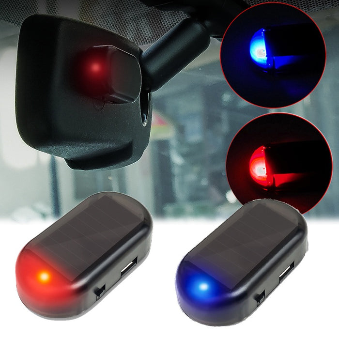 1pc Solar Powered Anti-Theft Car Light, USB Rechargeable LED Motion Sensor Interior Decoration, 5V Non-Waterproof, 50mAh Lithium Polymer Battery, for Vehicle Security and Ambiance