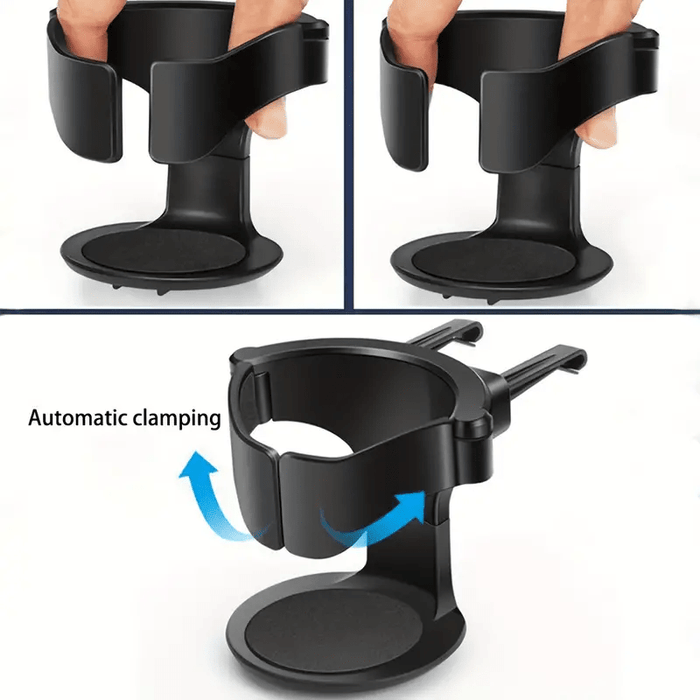 1pc Adjustable PVC Car Cup Holder - Fit, Secure Grip with Sponge Pad Base, Ideal for Water Bottles & Cans, Easy Installation