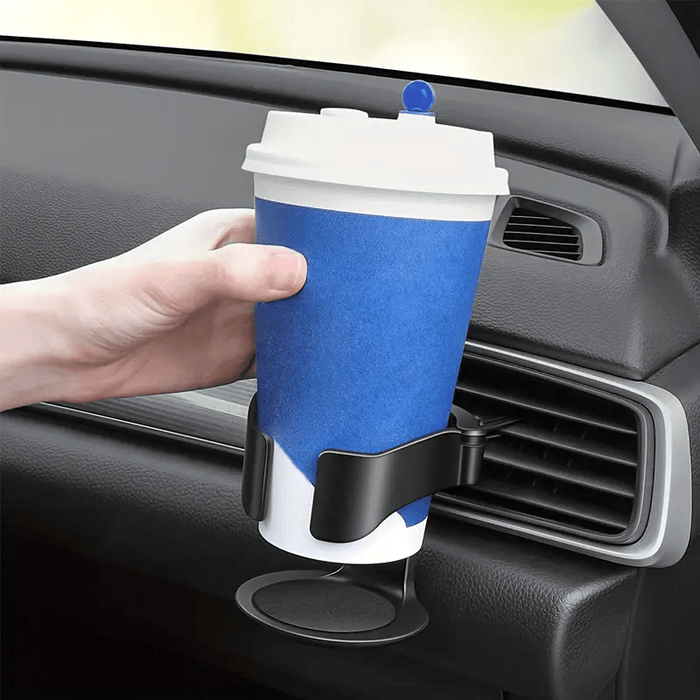 1pc Adjustable PVC Car Cup Holder - Fit, Secure Grip with Sponge Pad Base, Ideal for Water Bottles & Cans, Easy Installation
