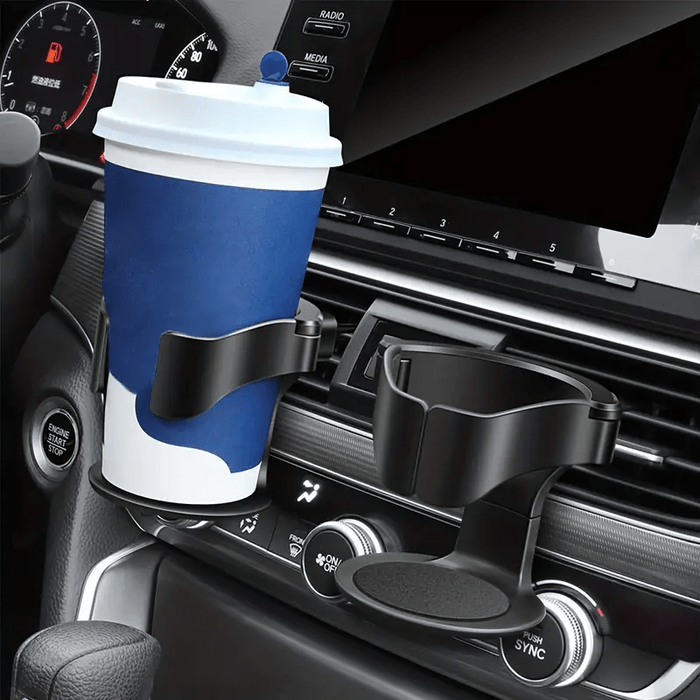 1pc Adjustable PVC Car Cup Holder - Fit, Secure Grip with Sponge Pad Base, Ideal for Water Bottles & Cans, Easy Installation