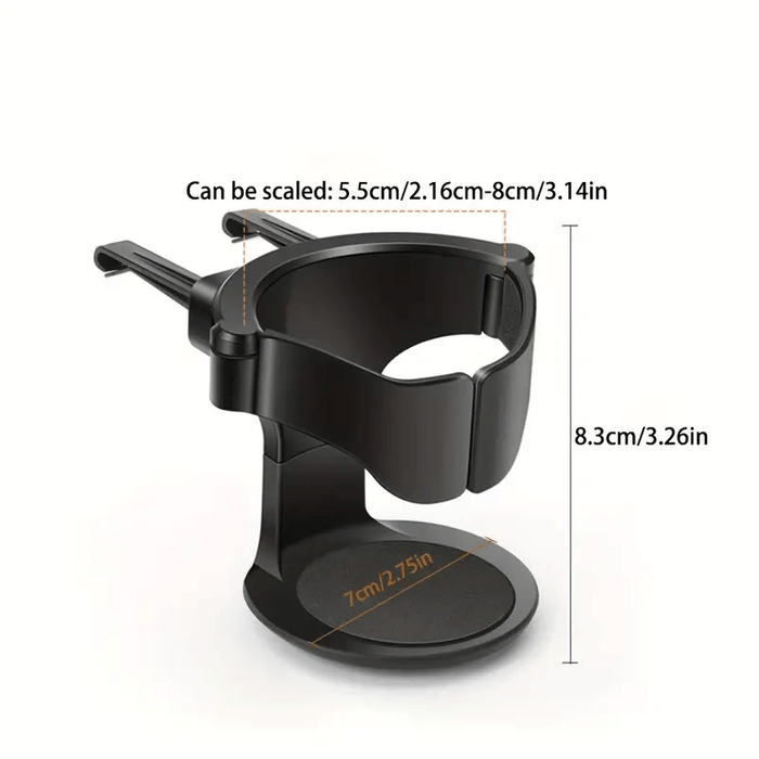 1pc Adjustable PVC Car Cup Holder - Fit, Secure Grip with Sponge Pad Base, Ideal for Water Bottles & Cans, Easy Installation