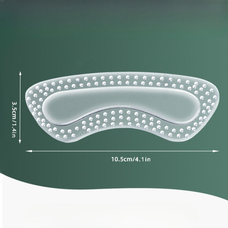 1 Pair Soft Gel Heel Cushions for Shoes - Comfortable & Tighter Fit Inserts for Men and Women, Transparent Design with Dotted Pattern for Enhanced Support, Shoe Comfort Accessories | Nonslip Shoe Pads | Durable Shoe Inserts