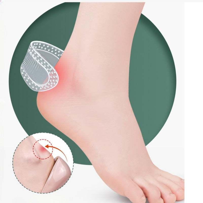1 Pair Soft Gel Heel Cushions for Shoes - Comfortable & Tighter Fit Inserts for Men and Women, Transparent Design with Dotted Pattern for Enhanced Support, Shoe Comfort Accessories | Nonslip Shoe Pads | Durable Shoe Inserts