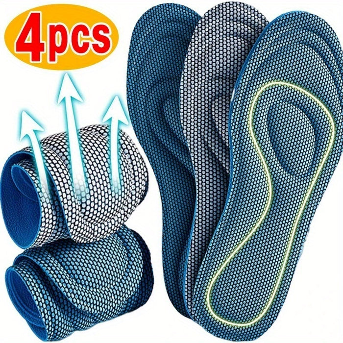 2 Pairs/4pcs Memory Foam Insoles Sport Shoes Running Pads Casual Insoles Breathable Cushion Pads Women Men Feet Insoles
