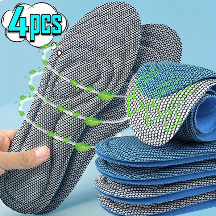 2 Pairs/4pcs Memory Foam Insoles Sport Shoes Running Pads Casual Insoles Breathable Cushion Pads Women Men Feet Insoles