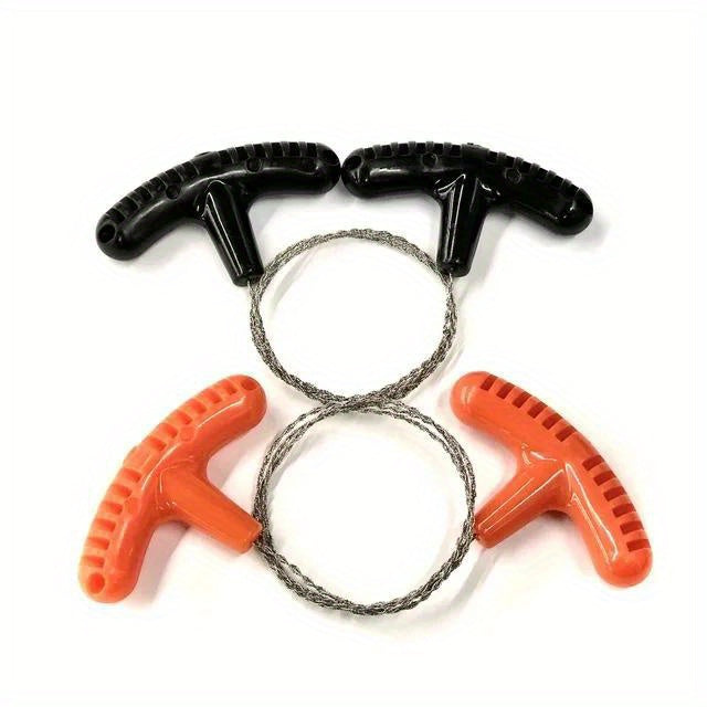 1pc Portable Stainless Steel Wire Saw with Finger Handle, Pocket Manual Chain Saw for Camping, Hiking, and Outdoor Survival
