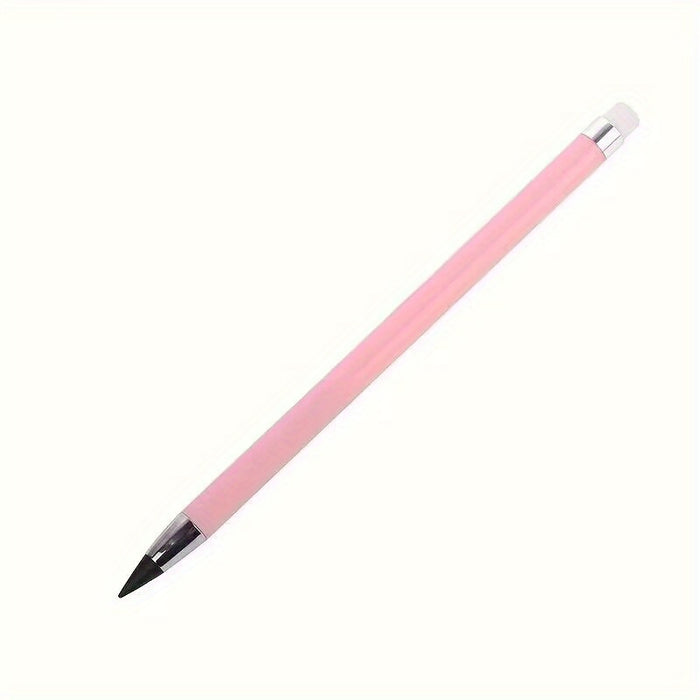 1pc Pencil that Never Runs Out Without Sharpening, Black Technology with Eraser, Macaron Color, Durable and Creative Pencil