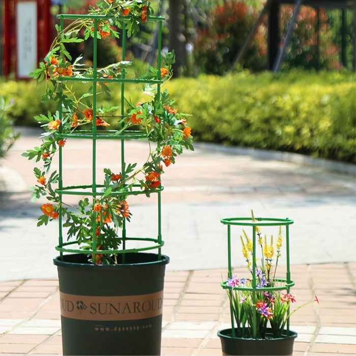 18-piece(3 3-Layer Stackable Plant Support Rings - 18-Piece Durable Plastic Garden Flower Stand