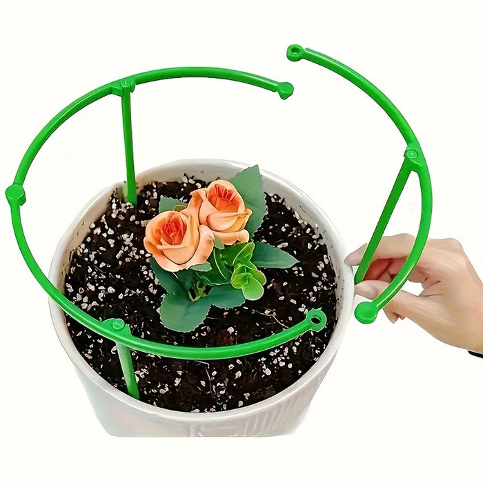 18-piece(3 3-Layer Stackable Plant Support Rings - 18-Piece Durable Plastic Garden Flower Stand