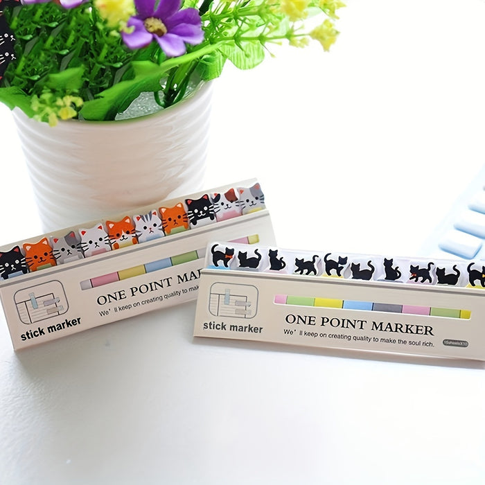 150 Sheets/Pack, Cute Cat-Themed Sticky Notes Set - Perfect for Bookmarking & Memos, Office Essentials