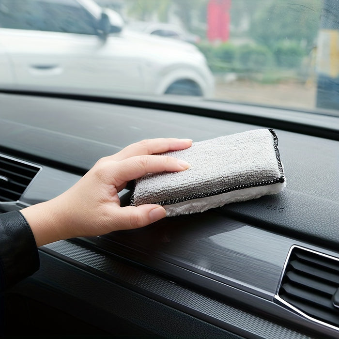 Microfiber Cleaning Sponges for Car Interior Detailing, Dual-Sided Stain Removal Sponges for Leather, Plastic, Vinyl, and Upholstery, Multipurpose Household and Kitchen Cleaning Pads