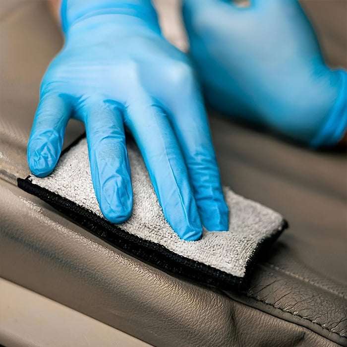 Microfiber Cleaning Sponges for Car Interior Detailing, Dual-Sided Stain Removal Sponges for Leather, Plastic, Vinyl, and Upholstery, Multipurpose Household and Kitchen Cleaning Pads