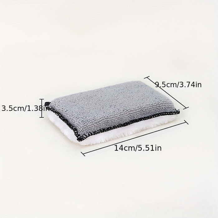 Microfiber Cleaning Sponges for Car Interior Detailing, Dual-Sided Stain Removal Sponges for Leather, Plastic, Vinyl, and Upholstery, Multipurpose Household and Kitchen Cleaning Pads