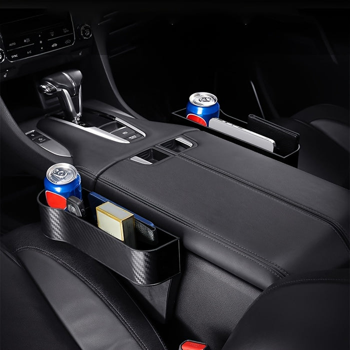 1pc Car Seat Gap Filler Organizer, Multifunctional Car Seat Key Holder Passenger Driver Front Seat Side Storage Box With Cup Holder