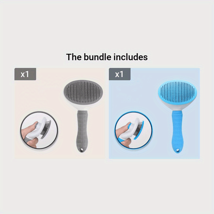 1pc One-Click Cat & Dog Hair Removal Comb with Floating Needle for Easy Pet Grooming