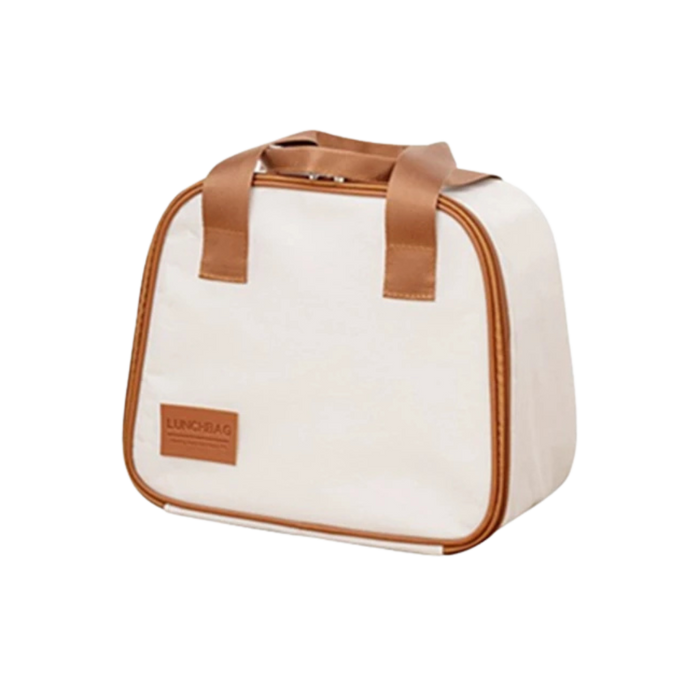 4 Shapes Insulated Thermal Large-capacity Beige Lunch Bags Girls Japanese Bento