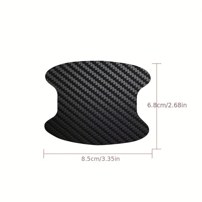 4 pcs 4 Pcs Universal Carbon Fiber Car Door Handle Protectors - Scratch Resistant Adhesive Film