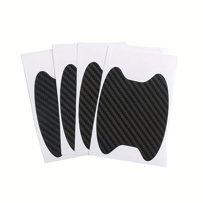 4 pcs 4 Pcs Universal Carbon Fiber Car Door Handle Protectors - Scratch Resistant Adhesive Film
