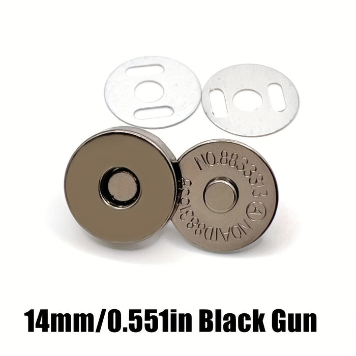 Pack Of 10 Magnetic Clasps, 14-18MM, For Handbags, Wallets, Craft Bags, And Accessories