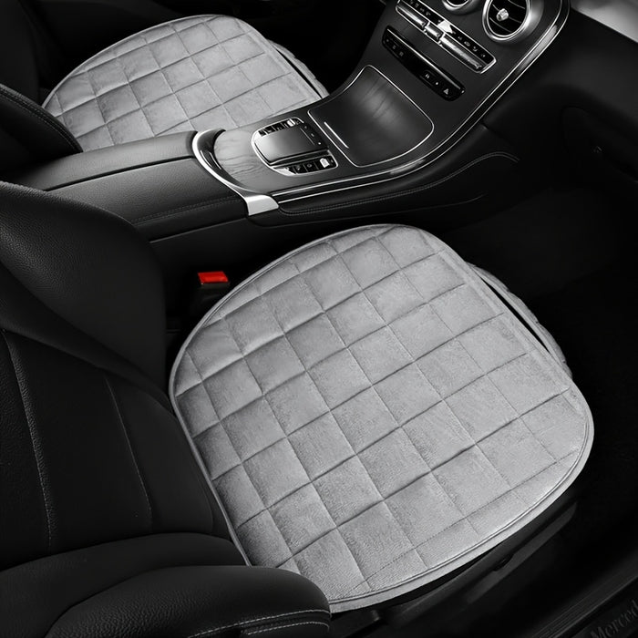 1pc Universal Oval Car Seat Cover, Anti-Slip, Breathable Polyester Fiber, Soft Sponge Filled, Lightweight, Portable, All-Season Vehicle Seat Protector, Hand Wash/Dry Clean Safe