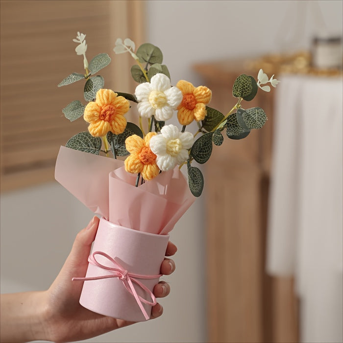 Charming Fleece Puff Tulip in Illuminated Gift Bag - Perfect for Birthday & Holiday Decor, Spring Home Accent, No Battery Required, Flower Decorations