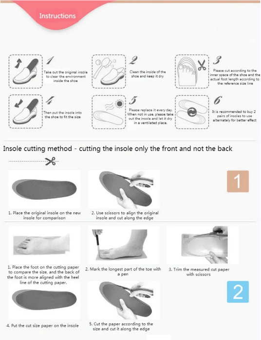 1pair Women's Comfort Insoles: Breathable, Customizable, Sweat-Absorbent Inserts for Sports & Casual Shoes (Sizes 35-45)