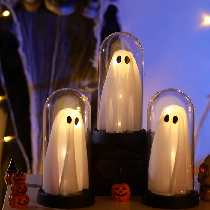 [Halloween Decor] Bamda 1pc Halloween Decorations, Cute Light Up Plastic Cloche | Halloween Indoor Night Light for Home Kitchen Mantel Tabletop Party Decor and Holiday Decor