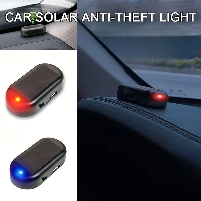 1pc Solar Powered Anti-Theft Car Light, USB Rechargeable LED Motion Sensor Interior Decoration, 5V Non-Waterproof, 50mAh Lithium Polymer Battery, for Vehicle Security and Ambiance
