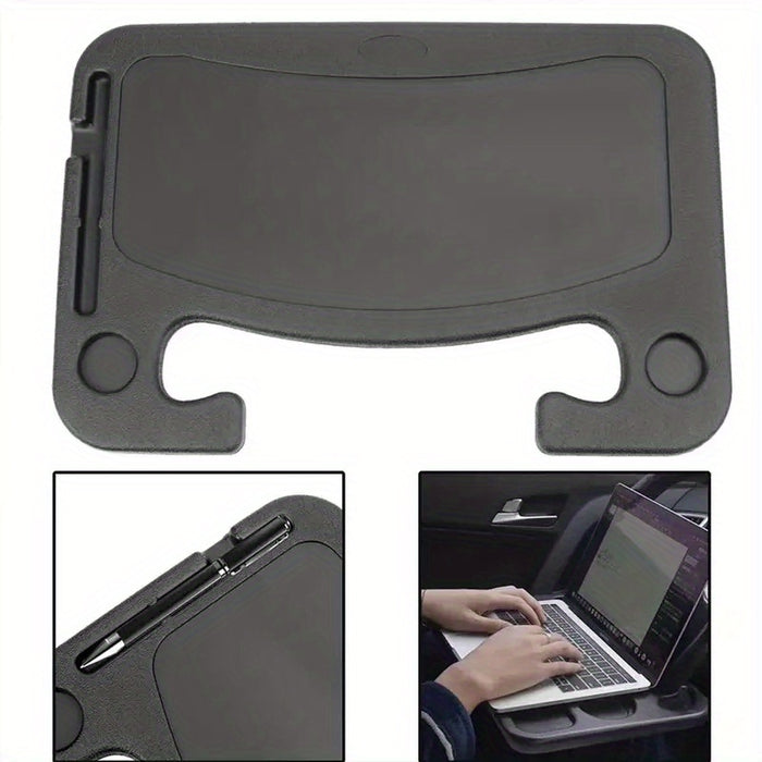 Multifunctional Car Steering Wheel Tray Table: Storage Rack for Phone, Snacks, and More