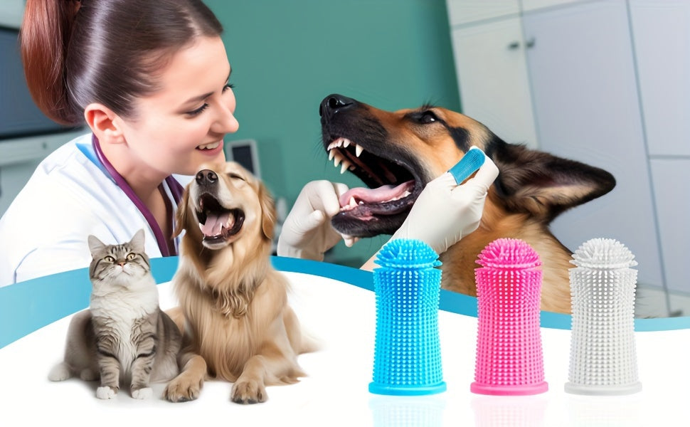 Super Soft Silicone Toothbrush - Perfect For Cleaning Your Dog Or Cat's Teeth!