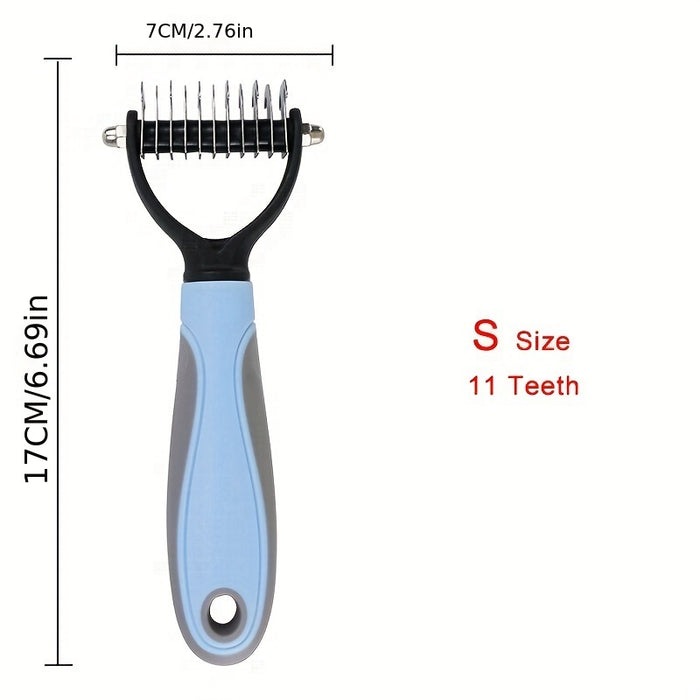 Double-Sided Pet Fur Knot Remover Comb for Dogs and Cats: Effective Shedding Tool for Removing Pet Hair