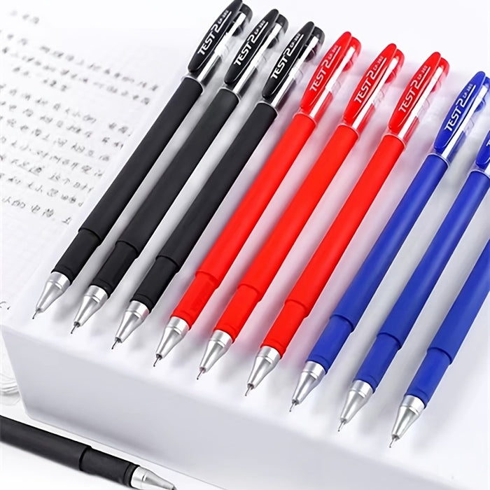 10-piece 10-Piece Gel Pen Set: Red, Black, Water & Carbon Pens for Students, Exams & Office Use