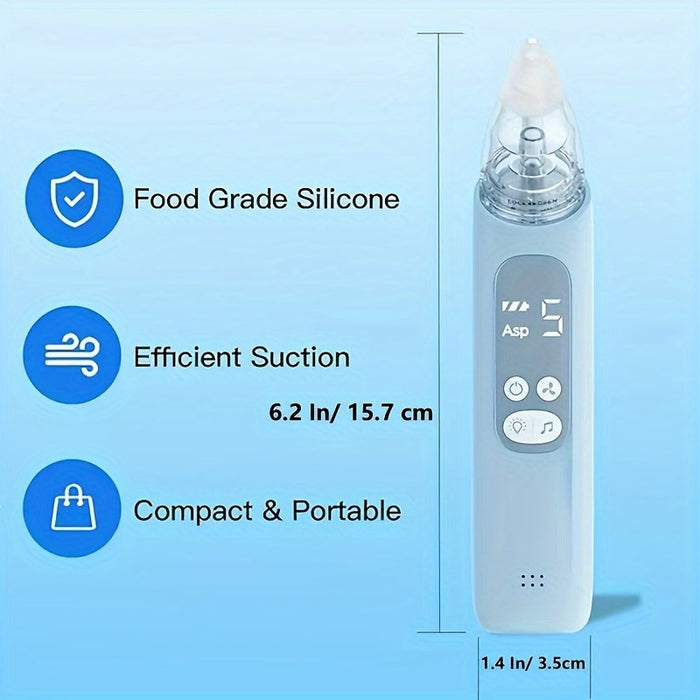 Baby Suction Device, Toddler Electric Suction Device, Automatic Suction Device, Portable Suction Device, Perfect Gift For Families, 5-level Suction, Soothing Light And Nursery Rhymes