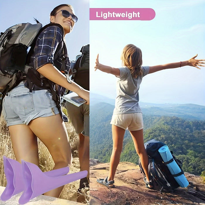 [Everyday Comfort] Lightweight Portable Emergency Urinal for Women - Purple Stand-Up Pee Device for Outdoor Travel & Camping, Hygienic & Easy-to-Use Design, Portable Toilet for Camping